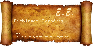 Eichinger Erzsébet névjegykártya